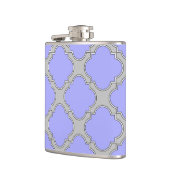 Flasques Quatrefoil periwinkle et gris (Gauche)