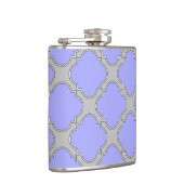 Flasques Quatrefoil periwinkle et gris (Droite)