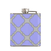 Flasques Quatrefoil periwinkle et gris (Dos)