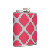 Flasques Quatrefoil rouge et gris (Droite)