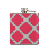 Flasques Quatrefoil rouge et gris (Dos)