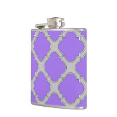 Flasques Quatrefoil violet et gris (Gauche)