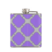 Flasques Quatrefoil violet et gris (Dos)