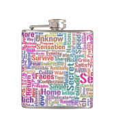 Flasques Question Apprendre Nuage MotssTexte Motif Message (Devant)