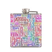 Flasques Question Apprendre Nuage MotssTexte Motif Message (Dos)