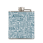 Flasques Question Apprendre Nuage MotssTexte Motif Message (Dos)