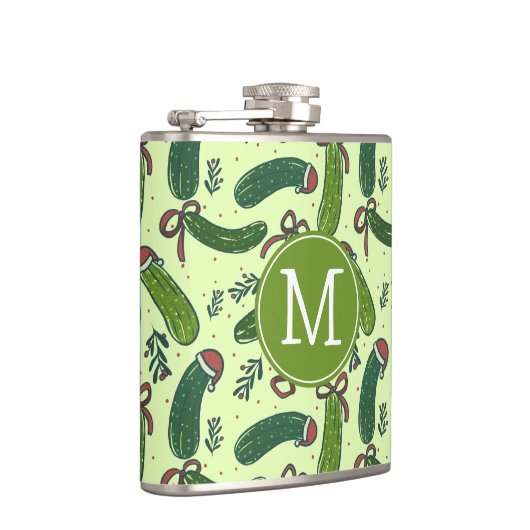 Flasques Quirky Festive Pickles de Noël Motif (Droite)