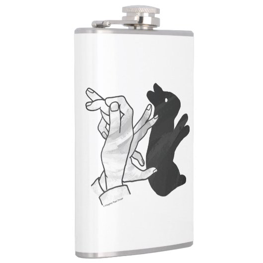 Flasques Rabbit Silhouette main (Droite)