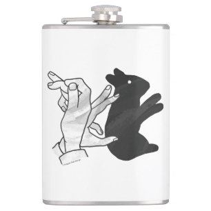 Flasques Rabbit Silhouette main