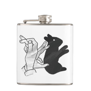 Flasques Rabbit Silhouette main