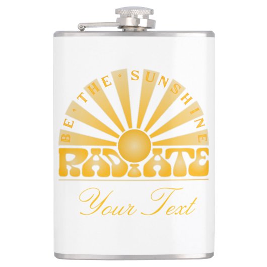 Flasques RADIATE Be Sunshine Vintage Retro Gold Custom (Devant)