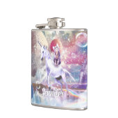 Flasques Rainbow galaxy chat équitation licorne dans l'espa (Gauche)