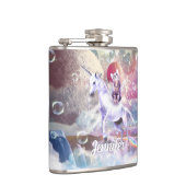 Flasques Rainbow galaxy chat équitation licorne dans l'espa (Droite)