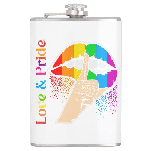 Flasques Rainbow Lips Lgbt Pride (Devant)