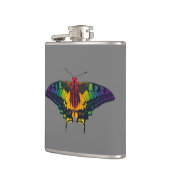 Flasques Rainbow Pride Flag Swallowtail Butterfly (Gauche)