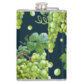 Flasques Raisin vert : Aquarelle Motif foncé (Dos)