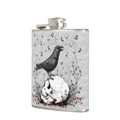 Flasques Raven sur l'illustration de crâne (Gauche)