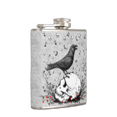 Flasques Raven sur l'illustration de crâne (Droite)