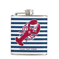 Rayure blanche bleue de monogramme rouge nautique