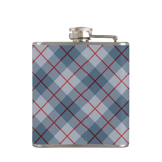 Flasques Rayure Bleu-Rouge de plaid polarisé (Dos)