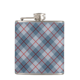 Flasques Rayure Bleu-Rouge de plaid polarisé
