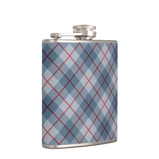 Flasques Rayure Bleu-Rouge de plaid polarisé (Droite)