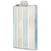 Flasques Rayures Crème Bleu de Plage (Gauche)