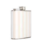 Flasques Rayures de bonbon beige et blanc (Droite)