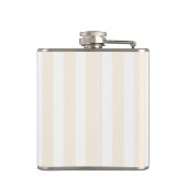 Flasques Rayures de bonbon beige et blanc (Dos)