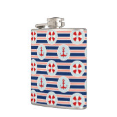 Flasques Rayures et motif de points nautiques (Gauche)