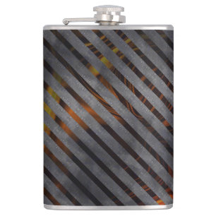 Flasques Rayures transversales grises, rubans de carbone, r