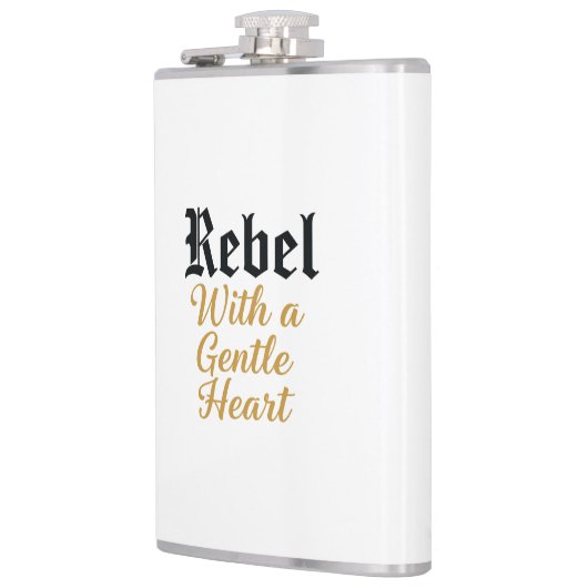 Flasques Rebel avec une conception douce de la typographie  (Gauche)