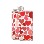 Flasques Red and Pink Hearts Mosaic Pattern (Gauche)