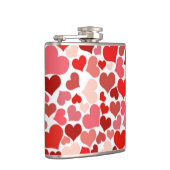 Flasques Red and Pink Hearts Mosaic Pattern (Droite)