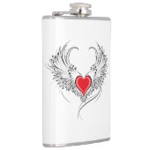 Flasques Red Angel Coeur avec ailes (Droite)