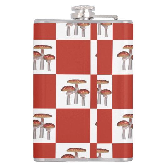 Flasques Red check with mushroom (Dos)