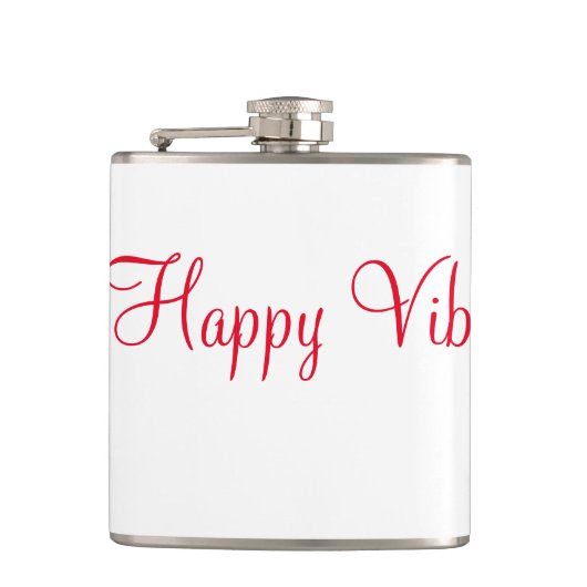 Flasques Red happy vibes vacances simple minimum calligraph (Devant)