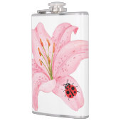 Flasques Red Ladybug rose Lily Flower nom personnalisé fill (Gauche)