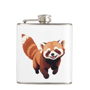 Flasques Red Panda Joyeux Joueur Fun Jumping Dans La Joie D