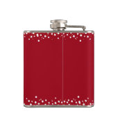 Flasques Red Peace Joy Amour Noël Bold Modern Snowflake (Dos)