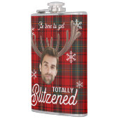 Flasques Red Plaid Blitzened Holiday Humor Drinking Flask (Gauche)