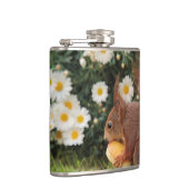 Flasques Red Squirrel and Daisies Cute Photo (Droite)