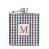 Flasques Red, White and Blue Plaid Monogram (Devant)