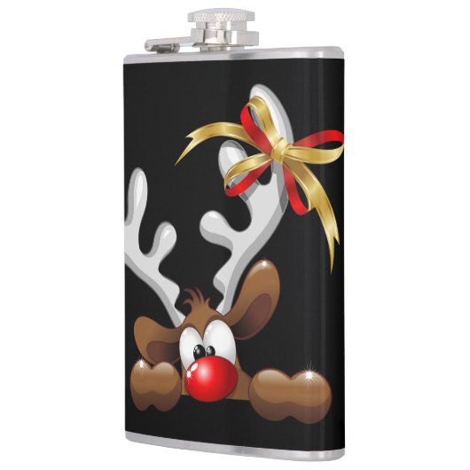 Flasques Reindeer Puzzled drôle Caractère de Noël (Gauche)