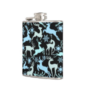 Flasques Reindeers de Noël Motif, teintes cool claires 01 (Gauche)