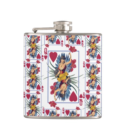 Flasques Reine des cœurs et des fleurs (Devant)