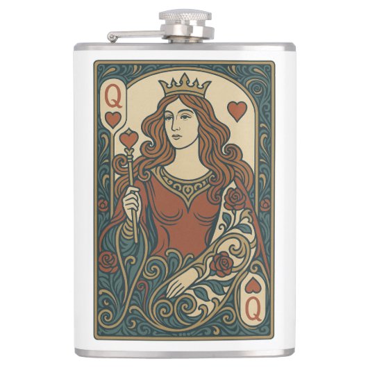 Flasques Reine des Coeurs — Portrait de rosework Art nouvea (Devant)