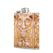 FLASQUES RENAISSANCE GROTESQUE FACE À LA FLORALE BLANCHE D' (Gauche)