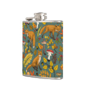 Flasques Renard d'automne sur pin vert (Gauche)