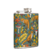 Flasques Renard d'automne sur pin vert (Droite)